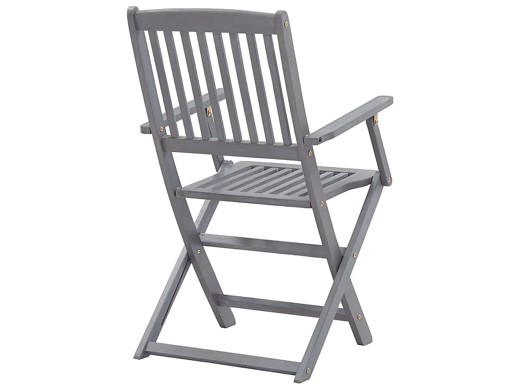 Chaises pliables d'extérieur 6 pcs avec coussins Bois d'acacia 3