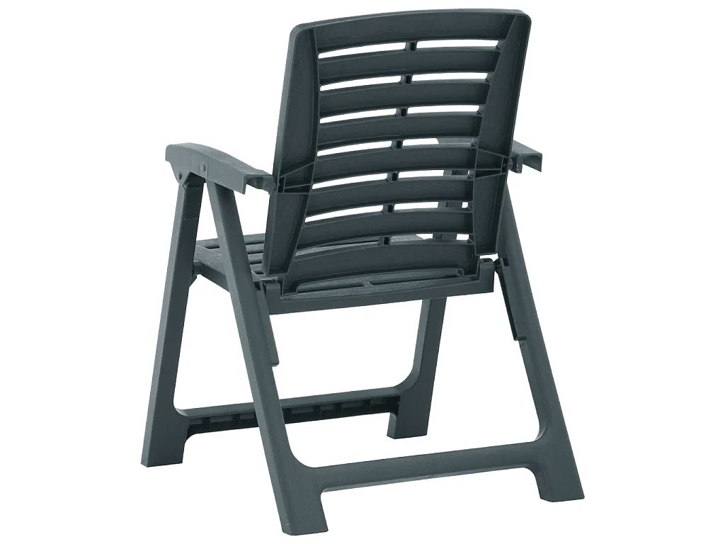 Chaises de jardin 2 pcs Plastique Vert