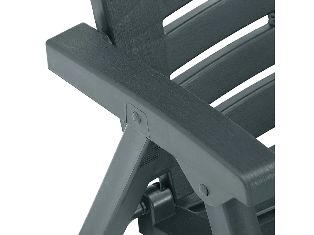 Chaises de jardin 2 pcs Plastique Vert