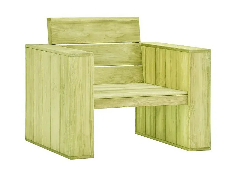 Chaise de jardin pin massif imprégné vert Vralee 89cm