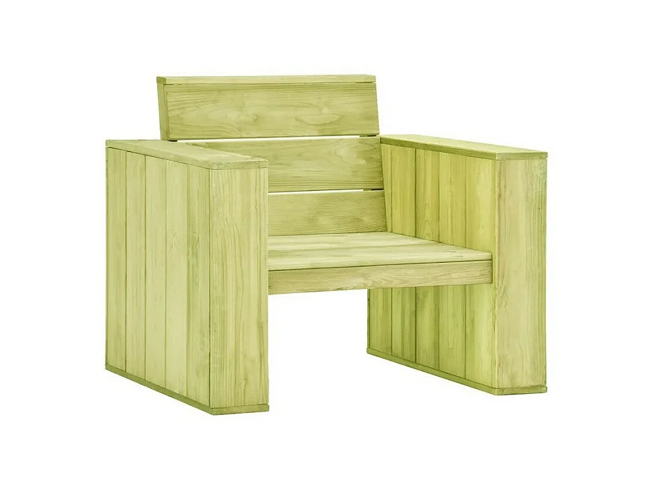 Chaise de jardin pin massif imprégné vert Vralee 89cm