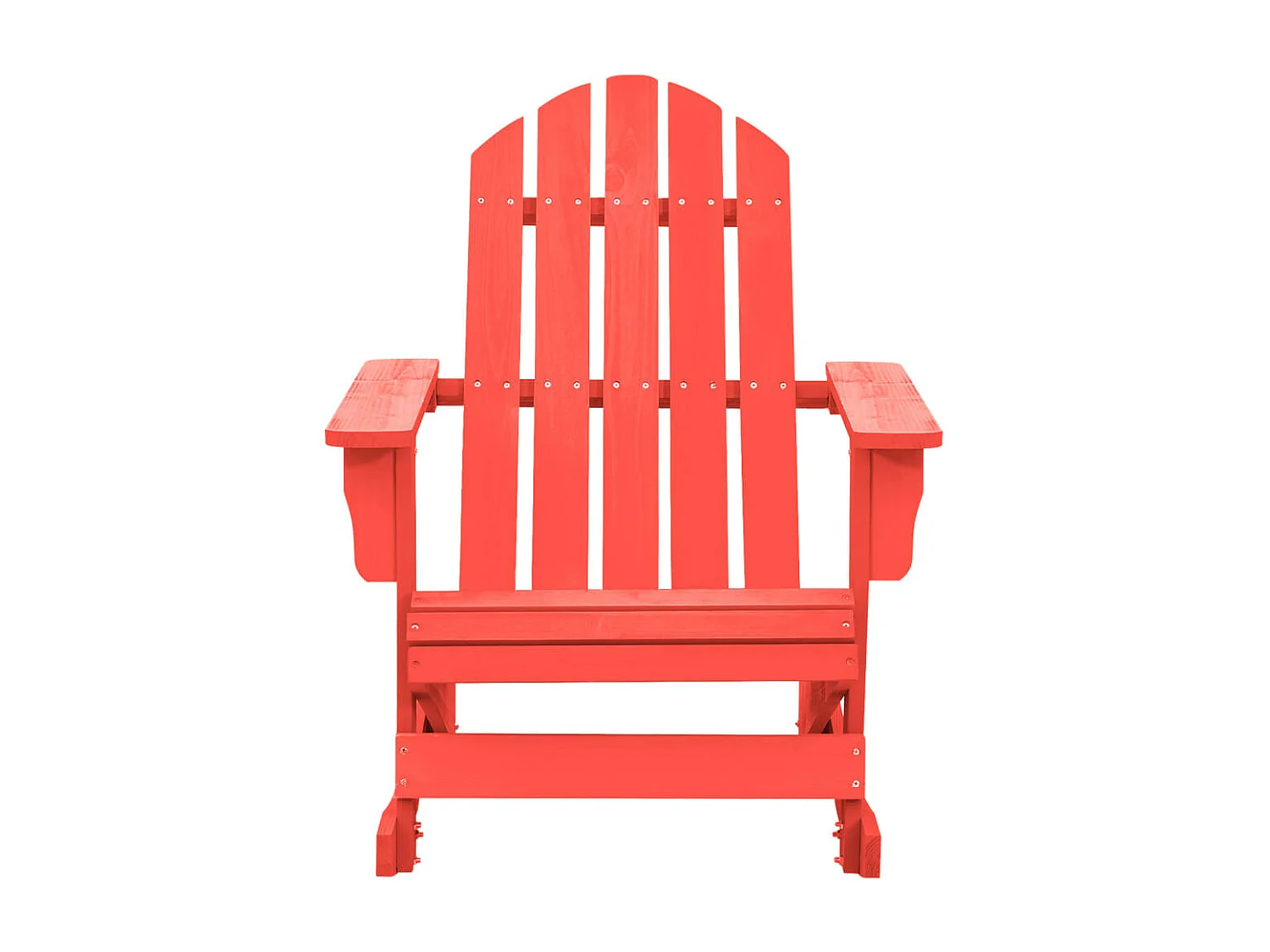 Chaise à bascule de jardin Adirondack Bois de sapin Rouge