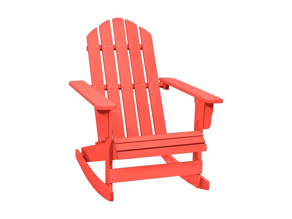 Chaise à bascule de jardin Adirondack Bois de sapin Rouge