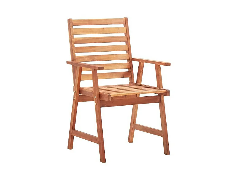 Chaise de jardin acacia massif clair Lilis - Lot de 2