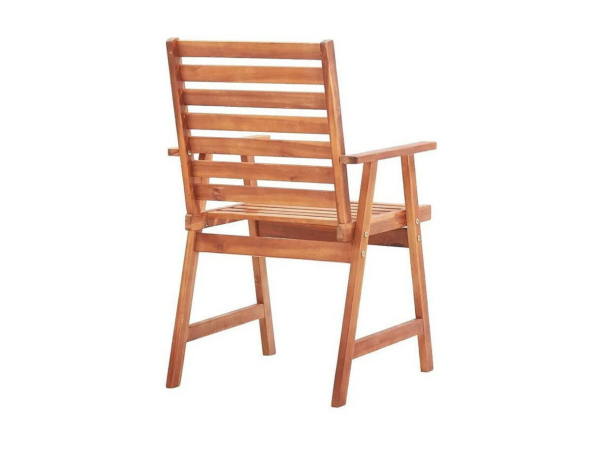 Chaise de jardin acacia massif clair Lilis - Lot de 2