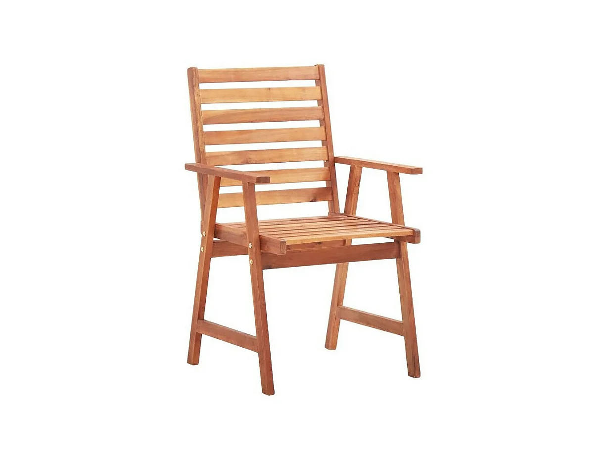 Chaise de jardin acacia massif clair Lilis - Lot de 2