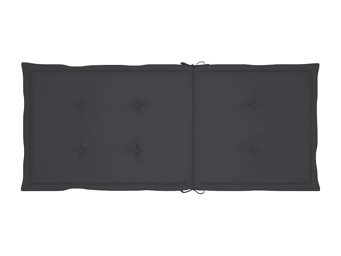 Chaises de jardin 4 pcs avec coussins anthracite Bois de teck