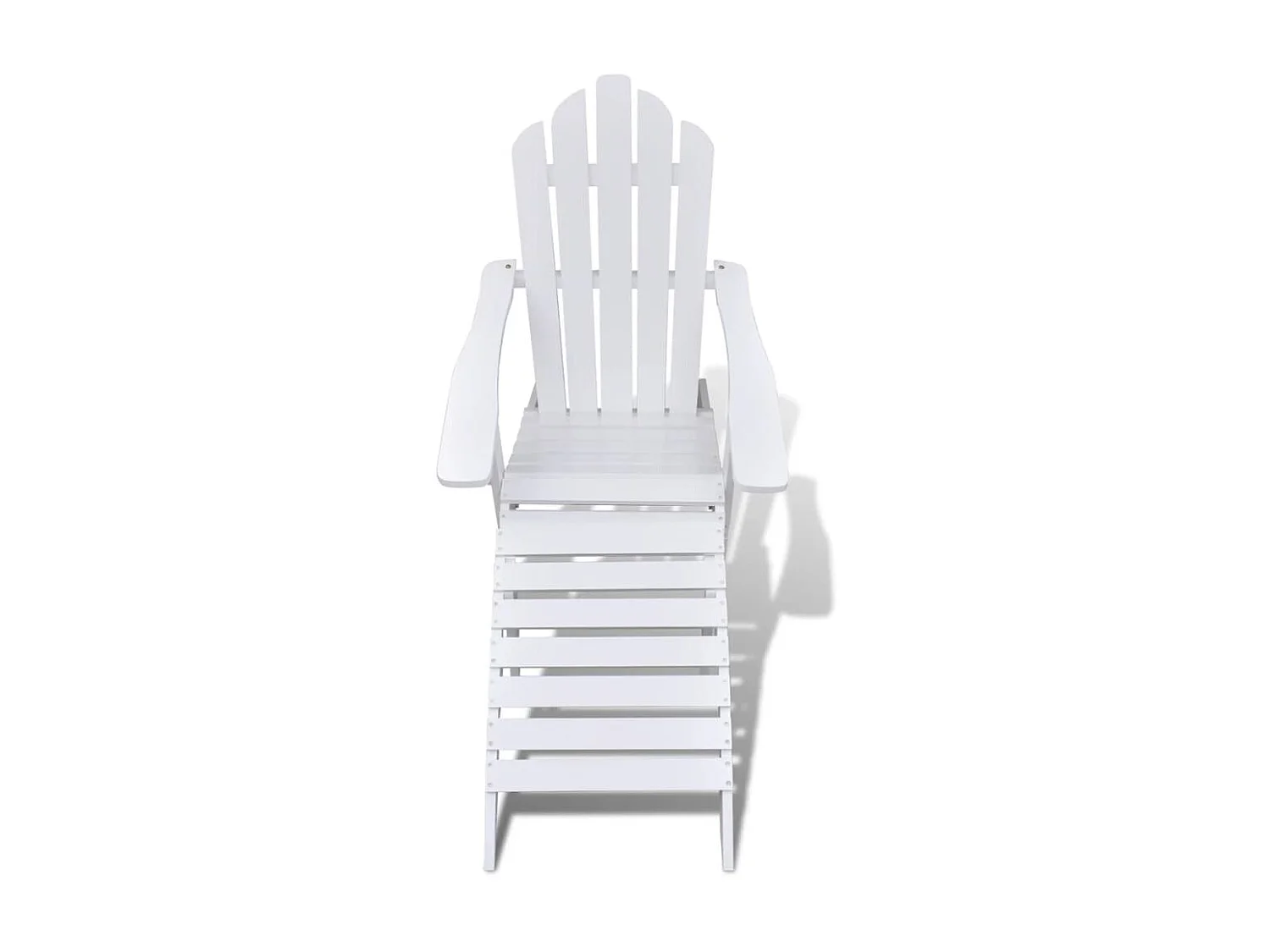 Chaise de jardin avec pouf Bois Blanc