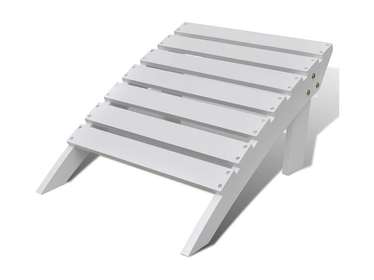 Chaise de jardin avec pouf Bois Blanc