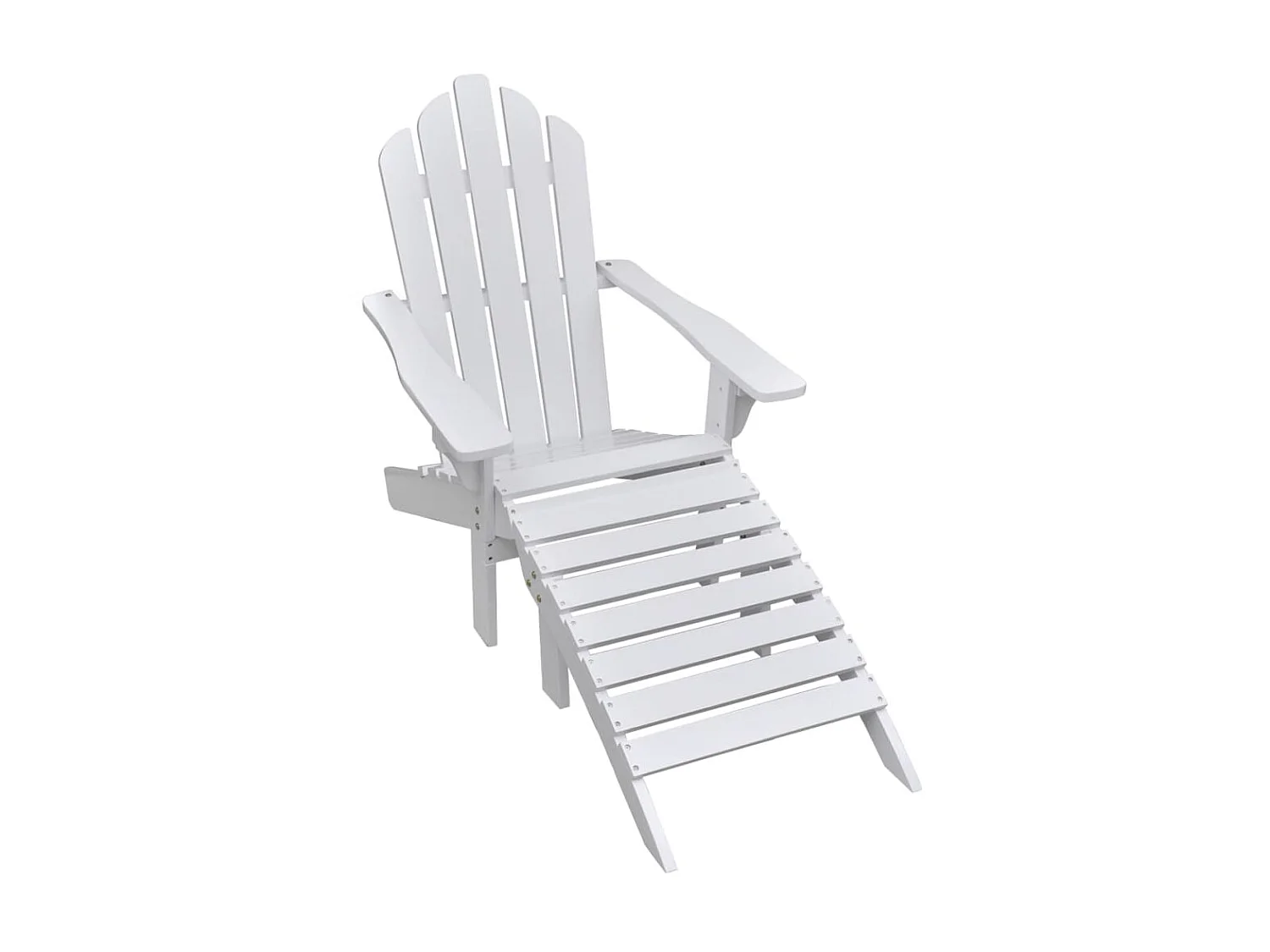 Chaise de jardin avec pouf Bois Blanc