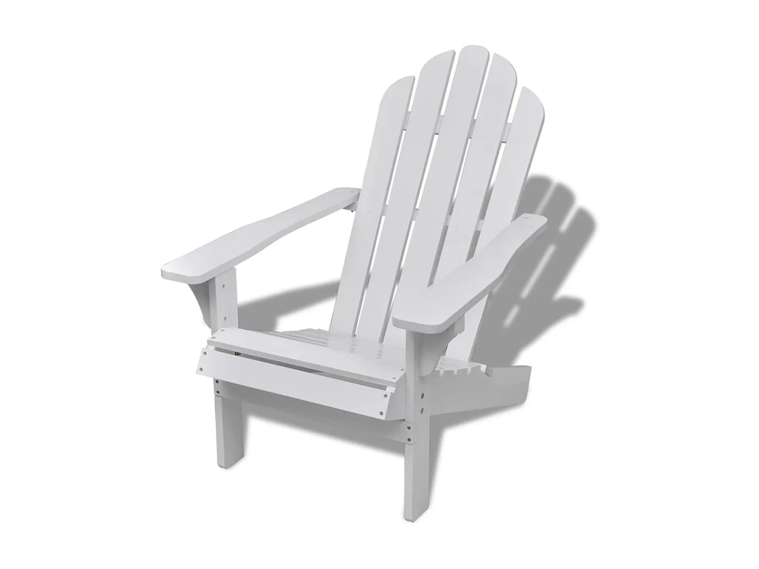 Chaise de jardin avec pouf Bois Blanc