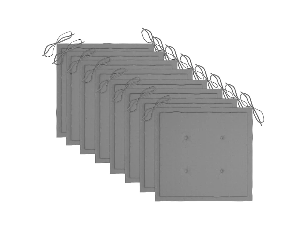 Chaises pliables de jardin 8 pcs avec coussins Bois d'acacia 2