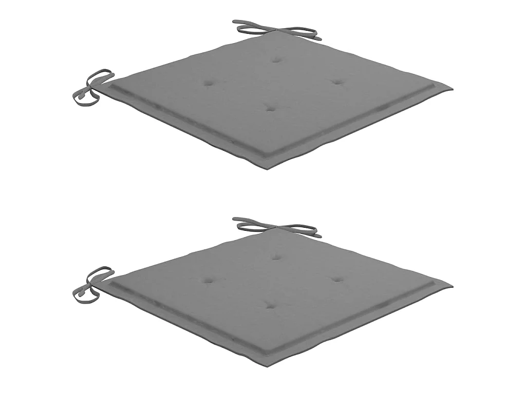 Chaises de jardin 2 pcs avec coussins Bois de teck massif 3