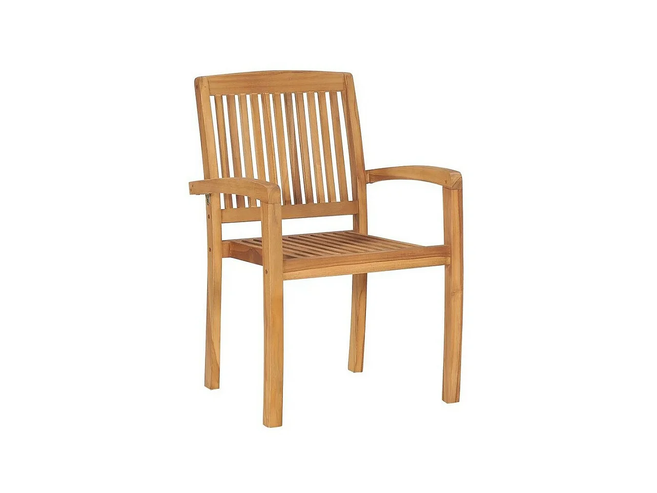 Chaise de jardin teck massif clair Looba - Lot de 2
