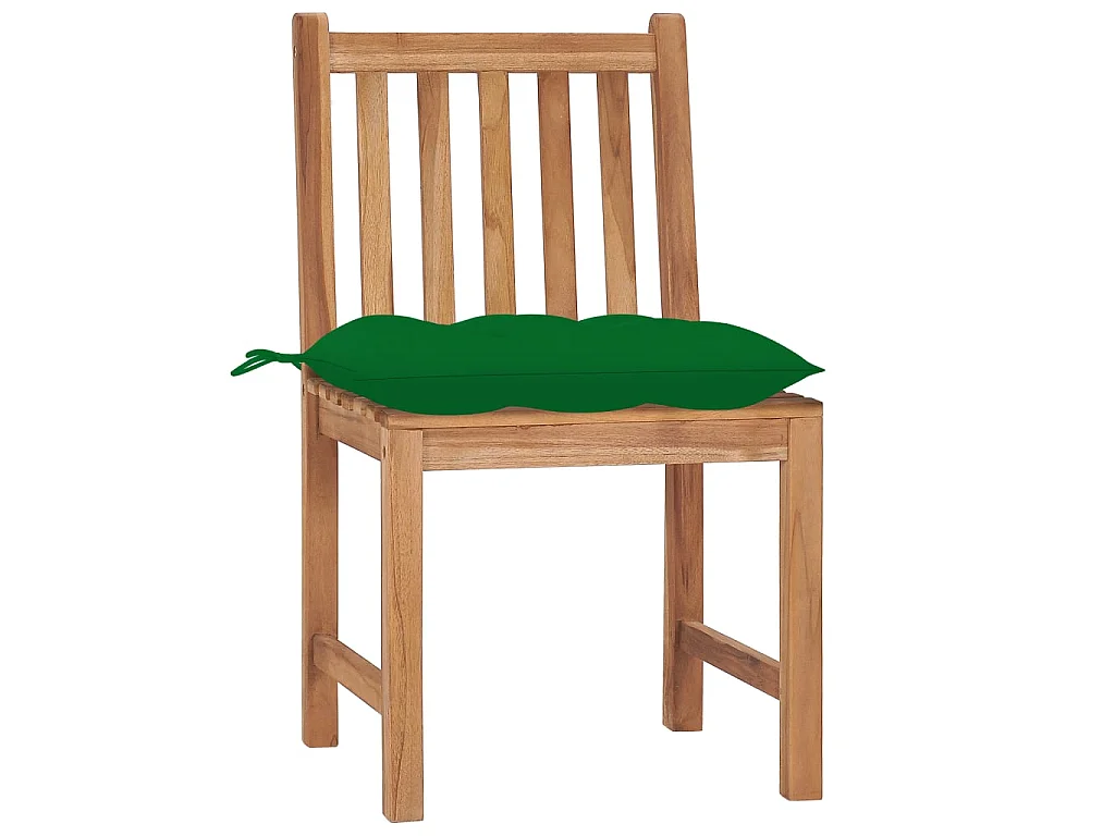 Chaises de jardin 8 pcs avec coussins Bois de teck massif 19