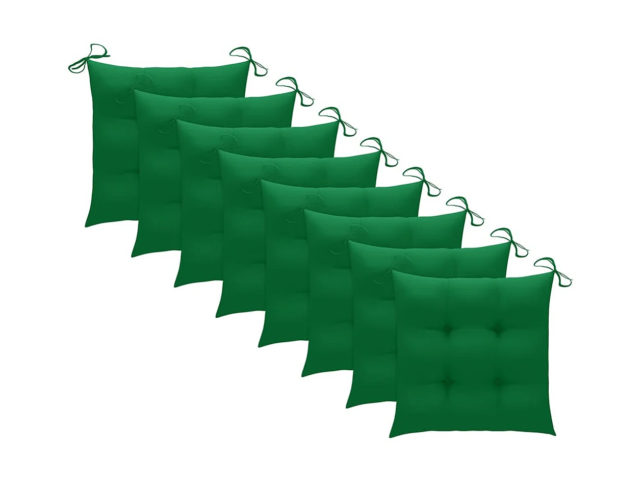 Chaises de jardin 8 pcs avec coussins Bois de teck massif 19