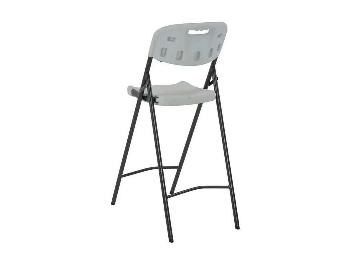 Chaise de bar pliable polyéthylène blanc Nesly - Lot de 2
