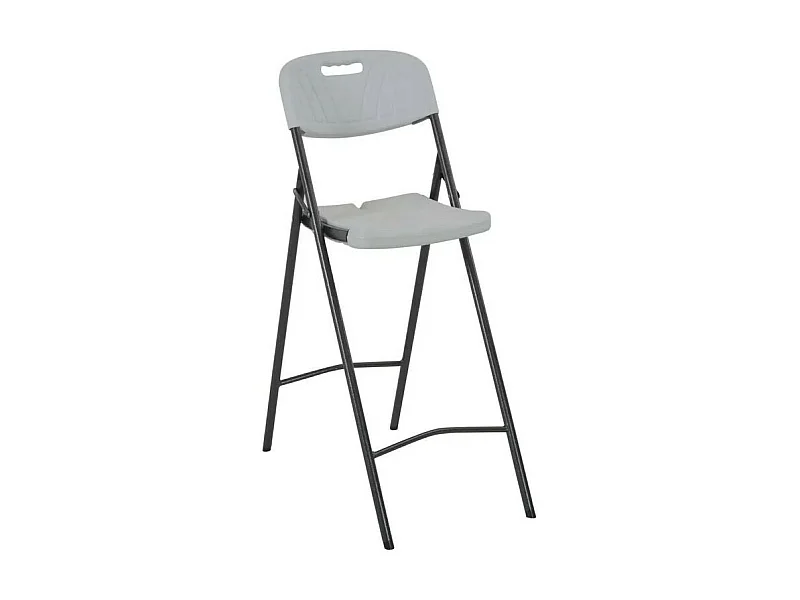 Chaise de bar pliable polyéthylène blanc Nesly - Lot de 2