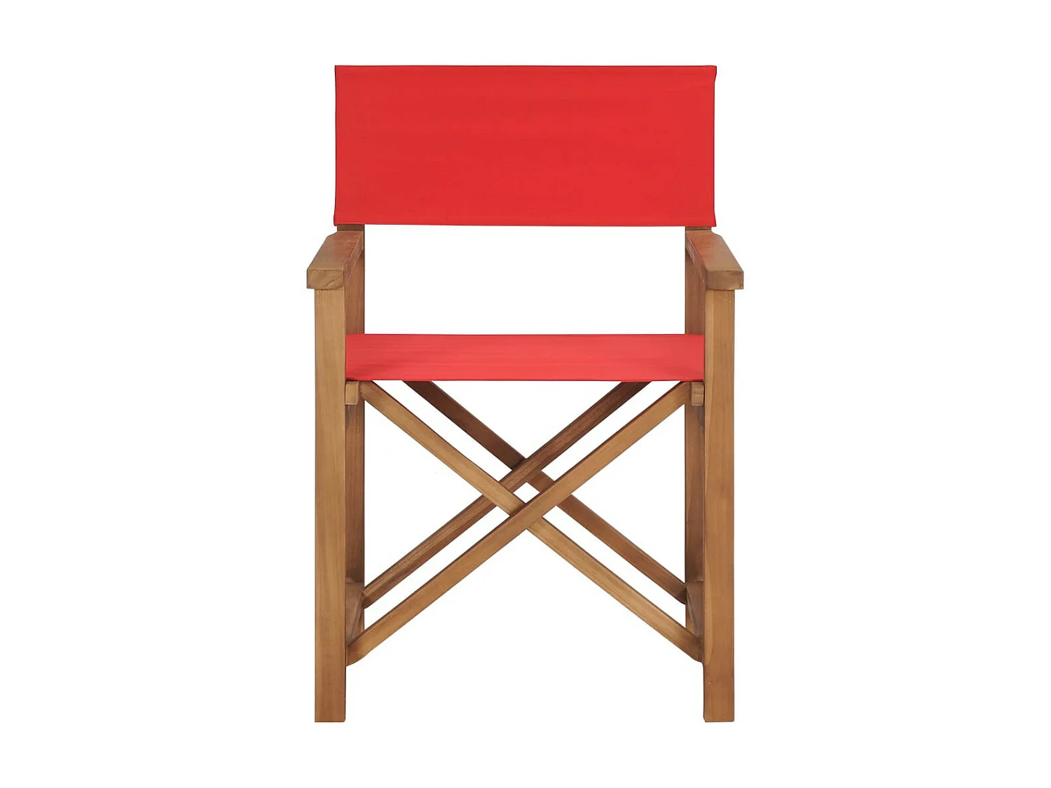 Regisseursstoel massief teakhout rood