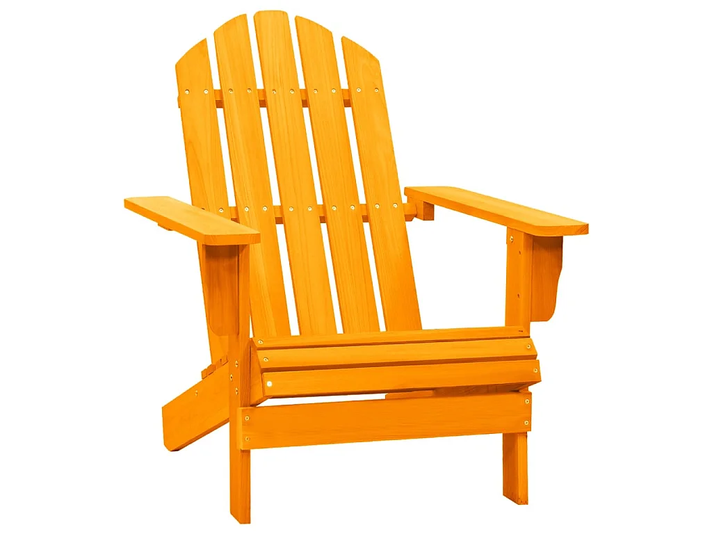Chaise de jardin Adirondack Bois de sapin massif Orange