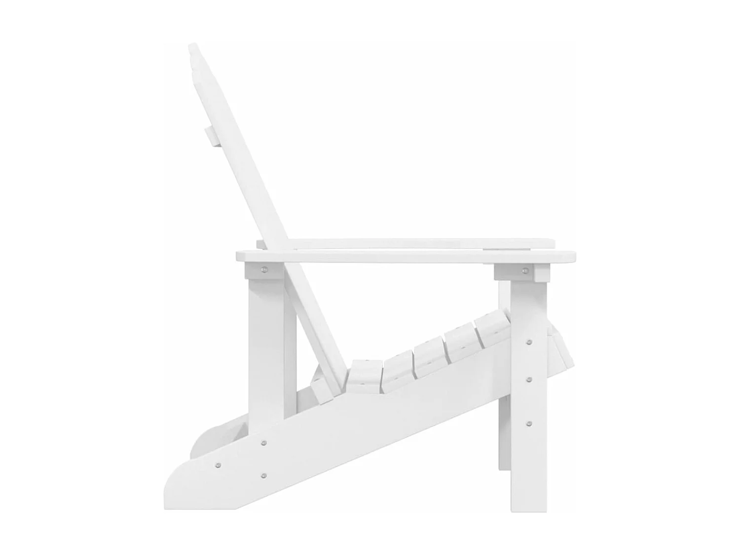 Chaise Adirondack de jardin PEHD Blanc