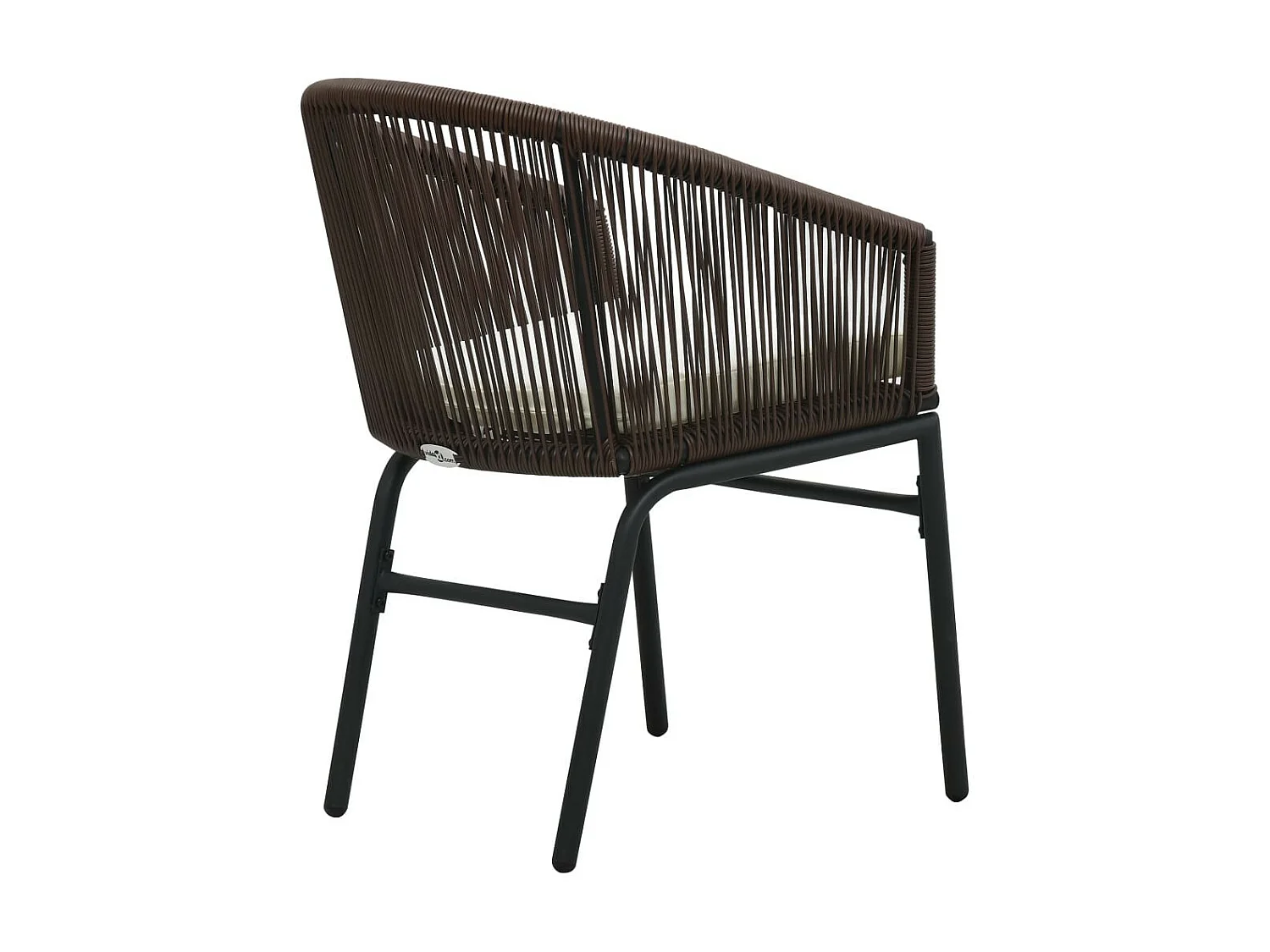 Chaises de jardin 2 pcs Marron Rotin PVC