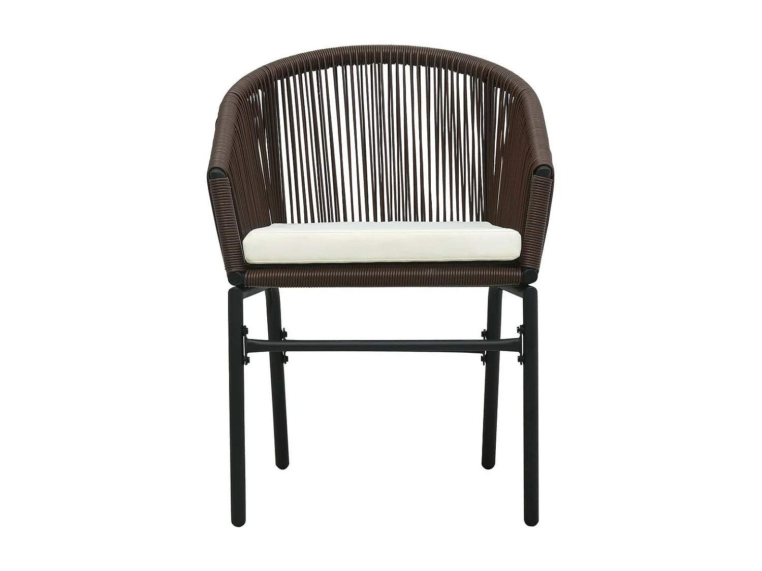 Chaises de jardin 2 pcs Marron Rotin PVC