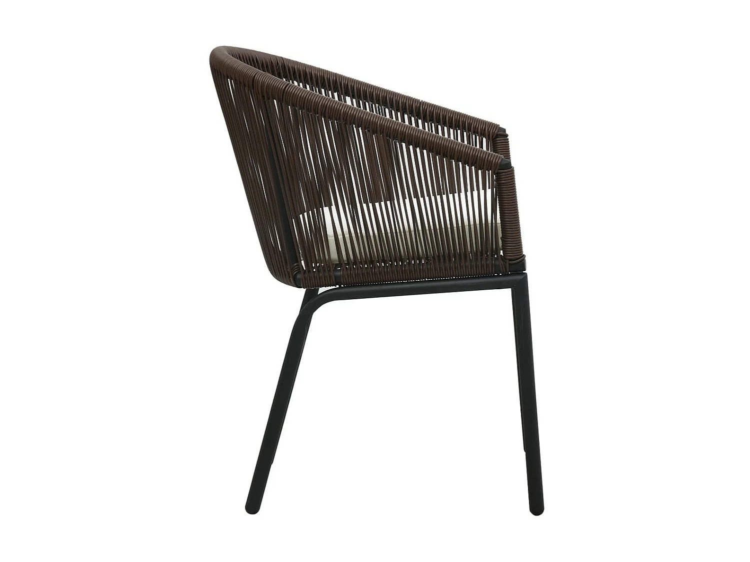 Chaises de jardin 2 pcs Marron Rotin PVC