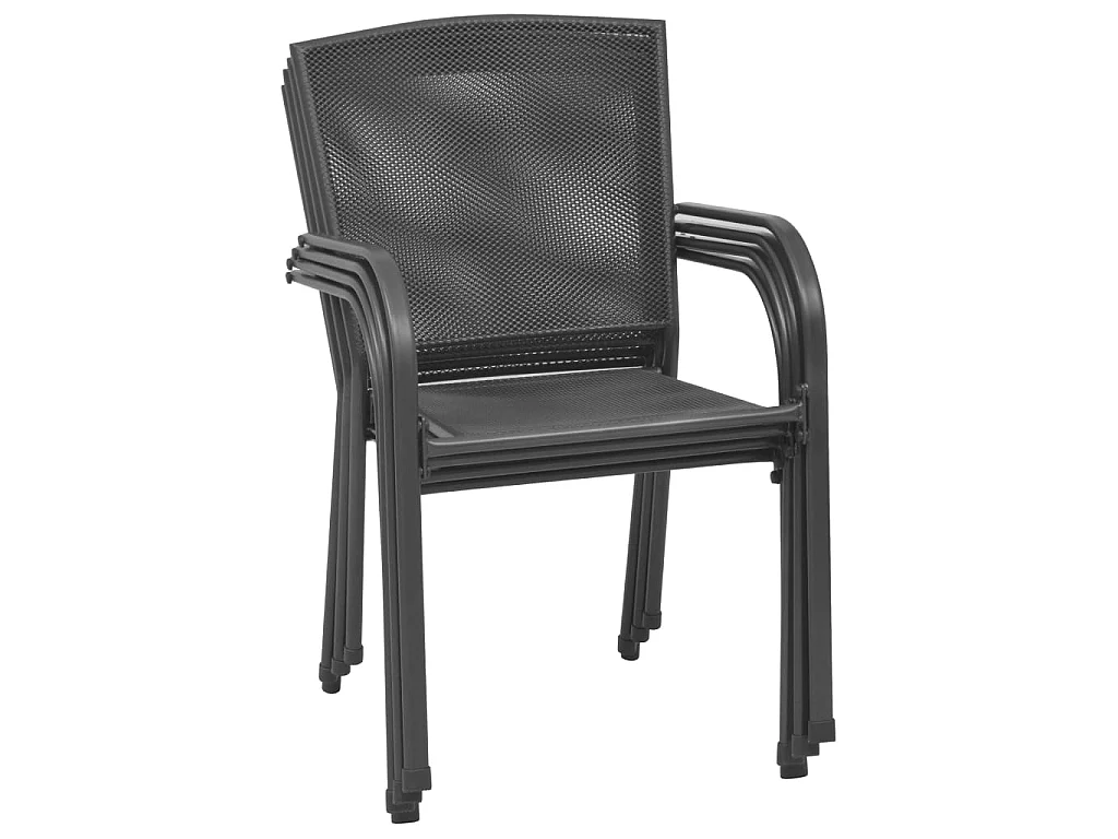 Chaises d'extérieur 4 pcs Design maillé Anthracite Acier