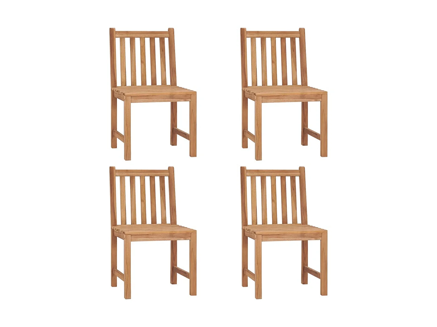 Chaises de jardin 4 pcs avec coussins Bois de teck massif 27