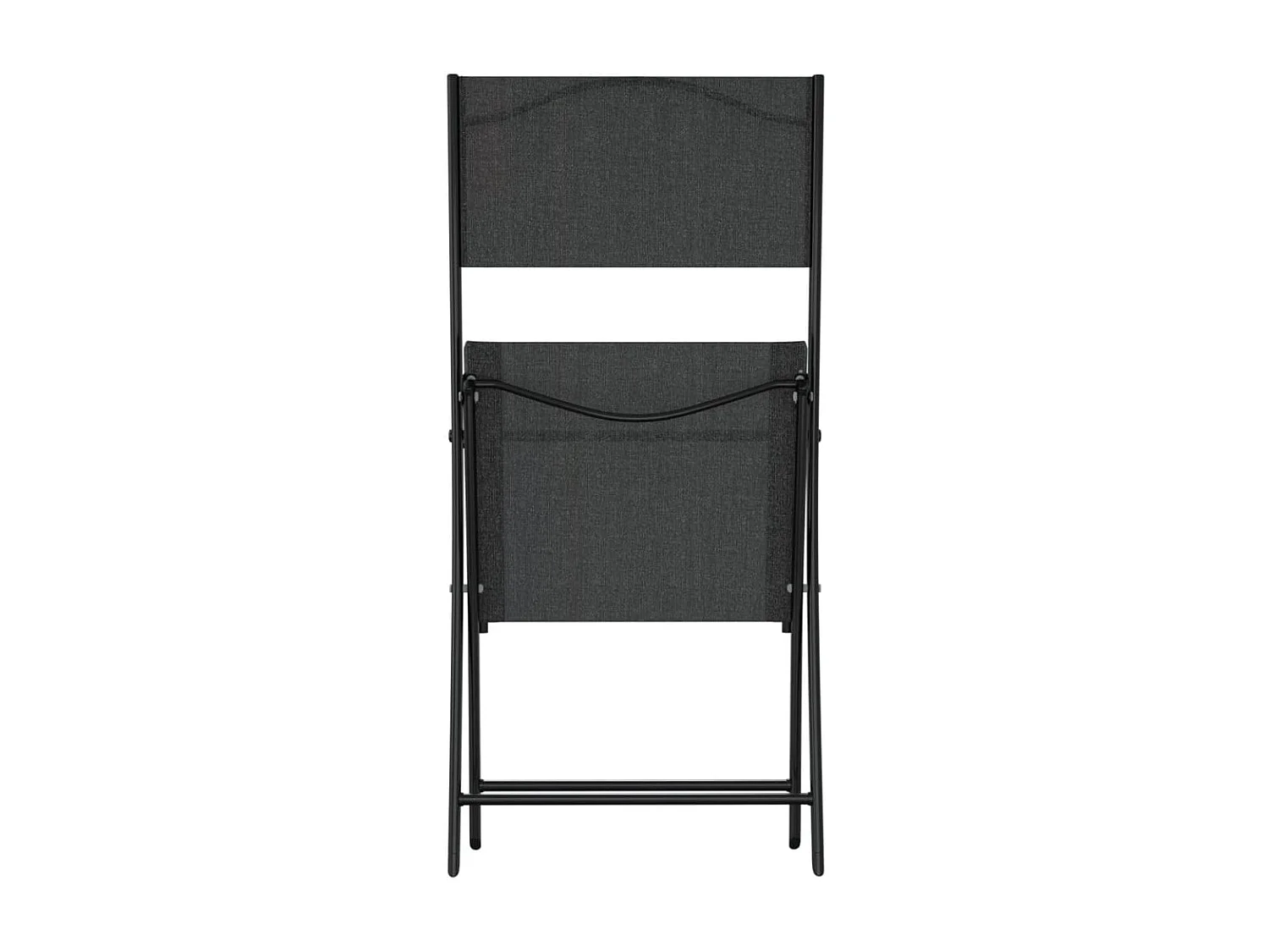 Chaises d'extérieur pliables 2 pcs Noir Acier et textilène