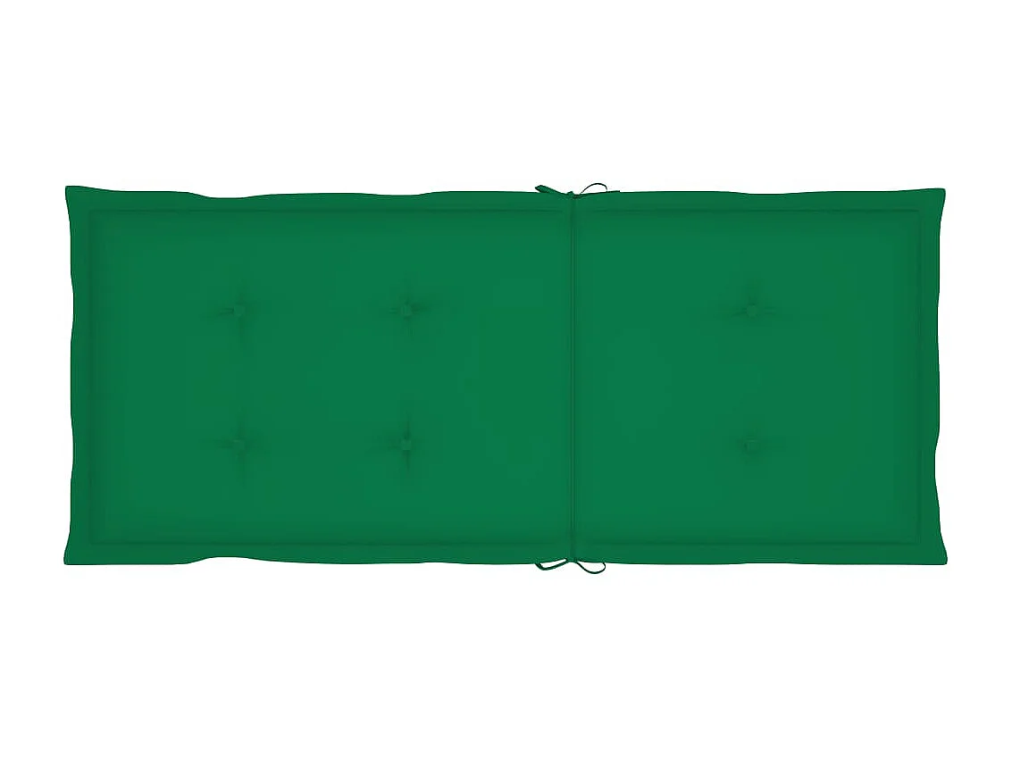 Chaises de jardin 6 pcs avec coussins vert Bois de teck