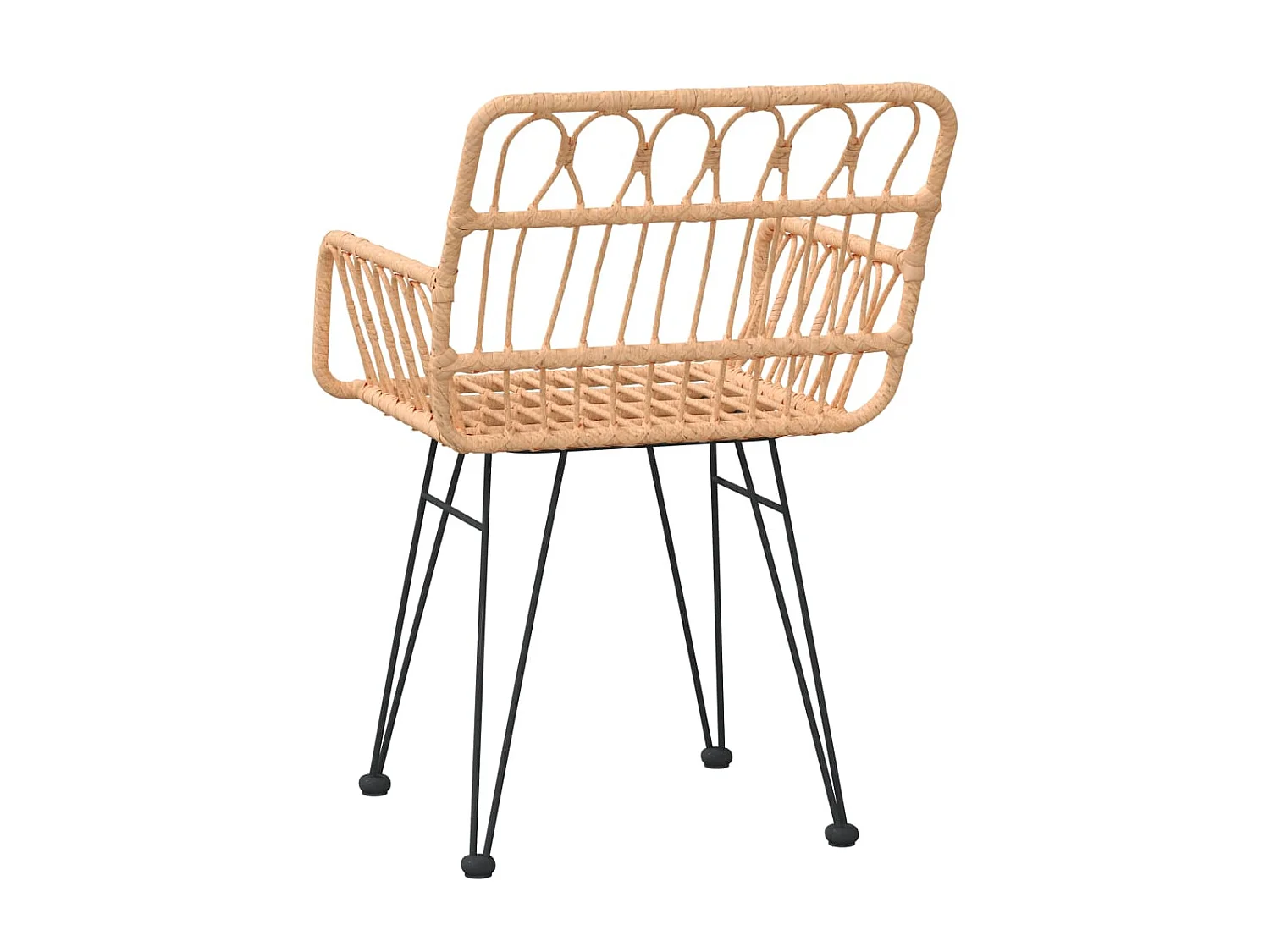 Chaises de jardin 2 pcs et accoudoir 56x64x80 Résine tressée