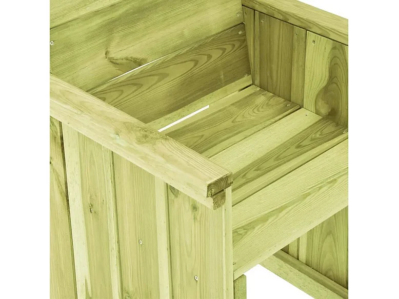 Chaise de jardin pin massif imprégné vert Vralee