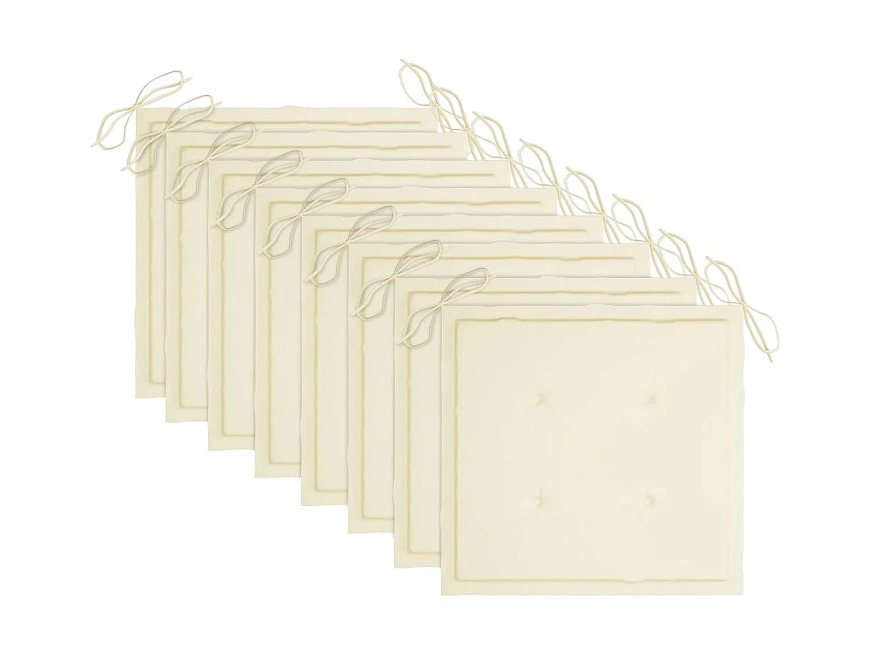 Chaises de jardin avec coussins 8 pcs Bois d'acacia solide Gris 4