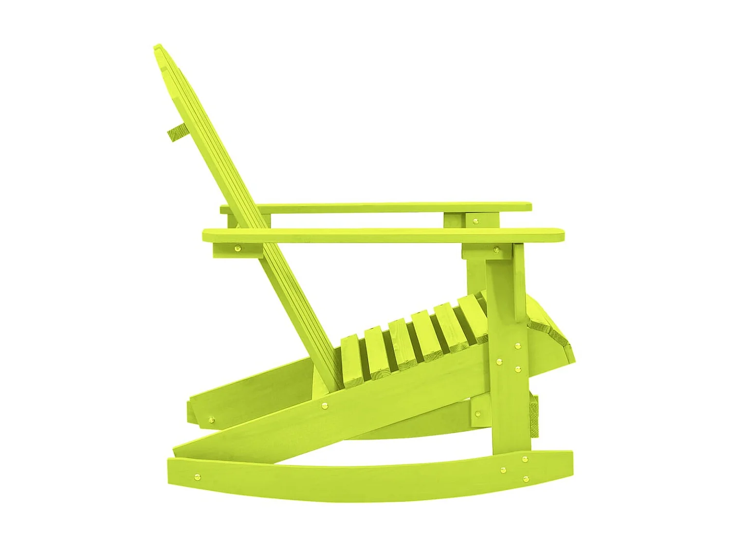 Chaise à bascule de jardin Adirondack Bois de sapin massif Vert