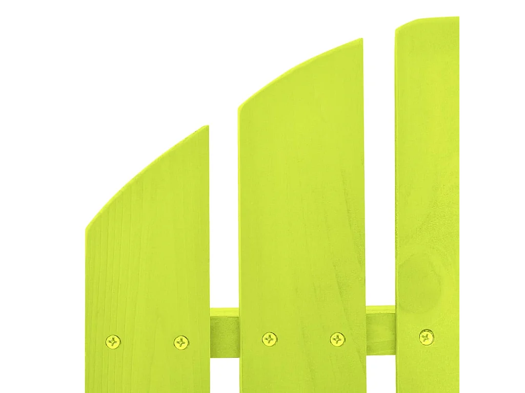 Chaise à bascule de jardin Adirondack Bois de sapin massif Vert