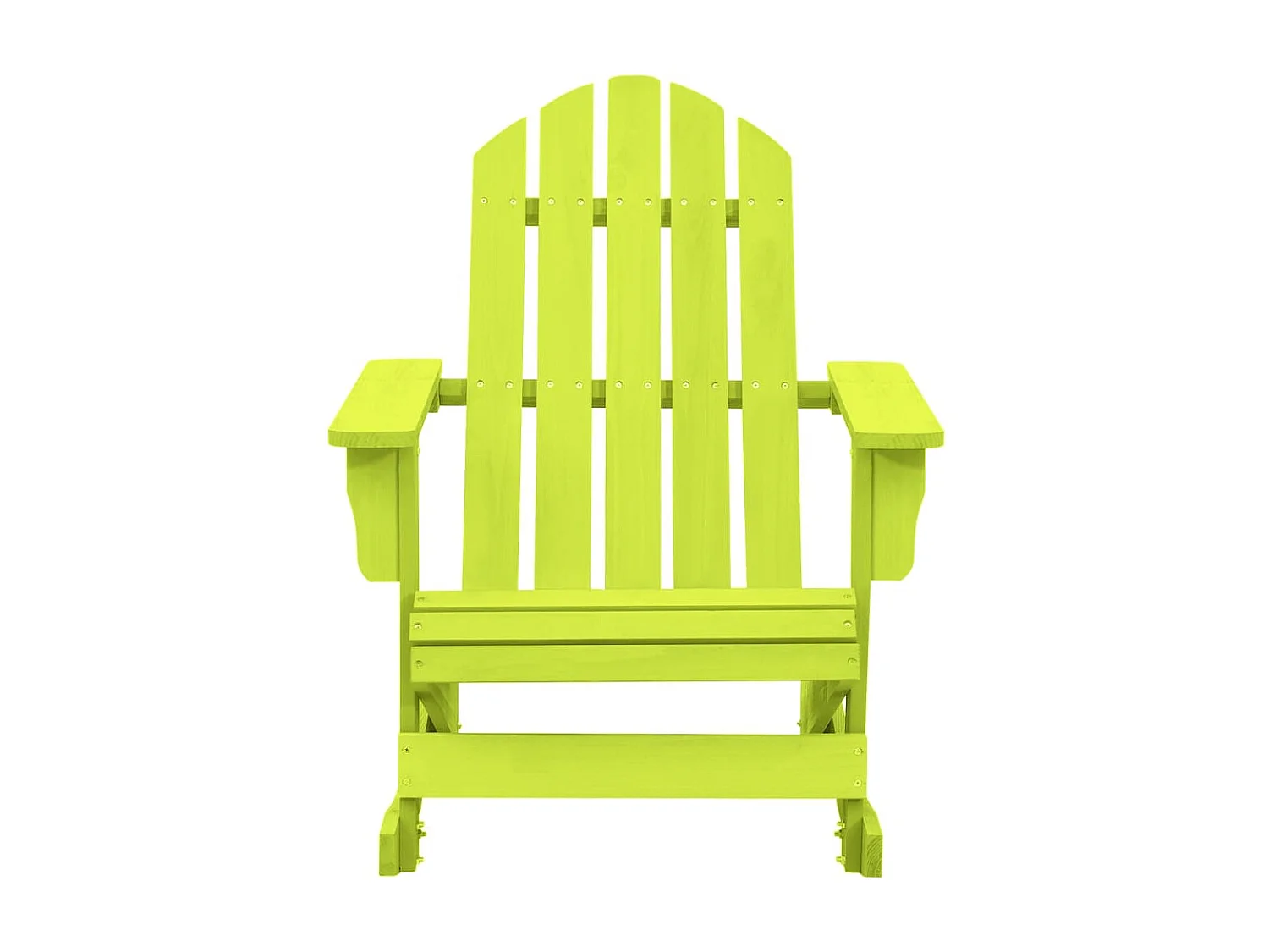 Chaise à bascule de jardin Adirondack Bois de sapin massif Vert