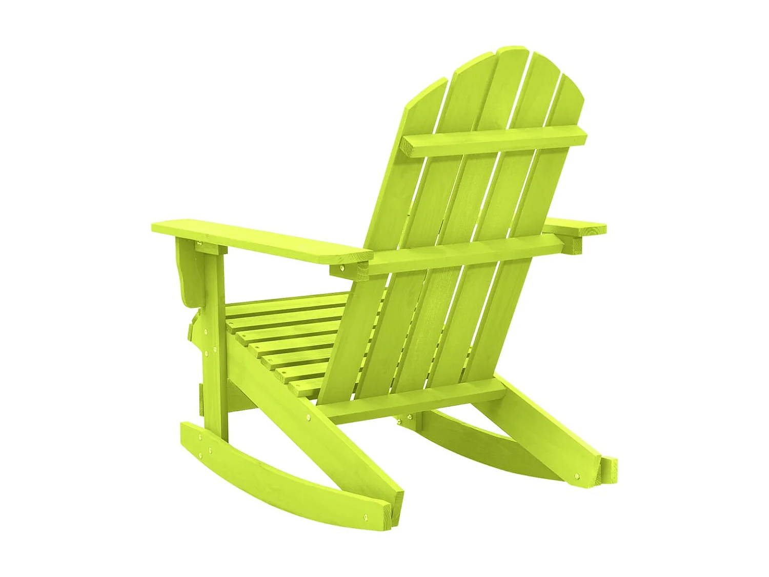 Chaise à bascule de jardin Adirondack Bois de sapin massif Vert