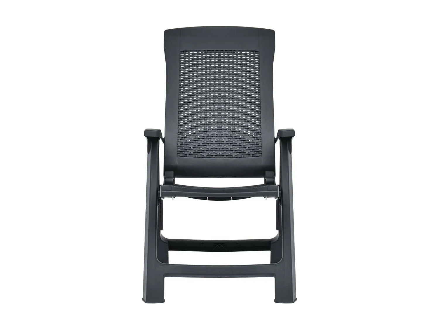 Chaises inclinables de jardin 2 pcs Plastique Anthracite