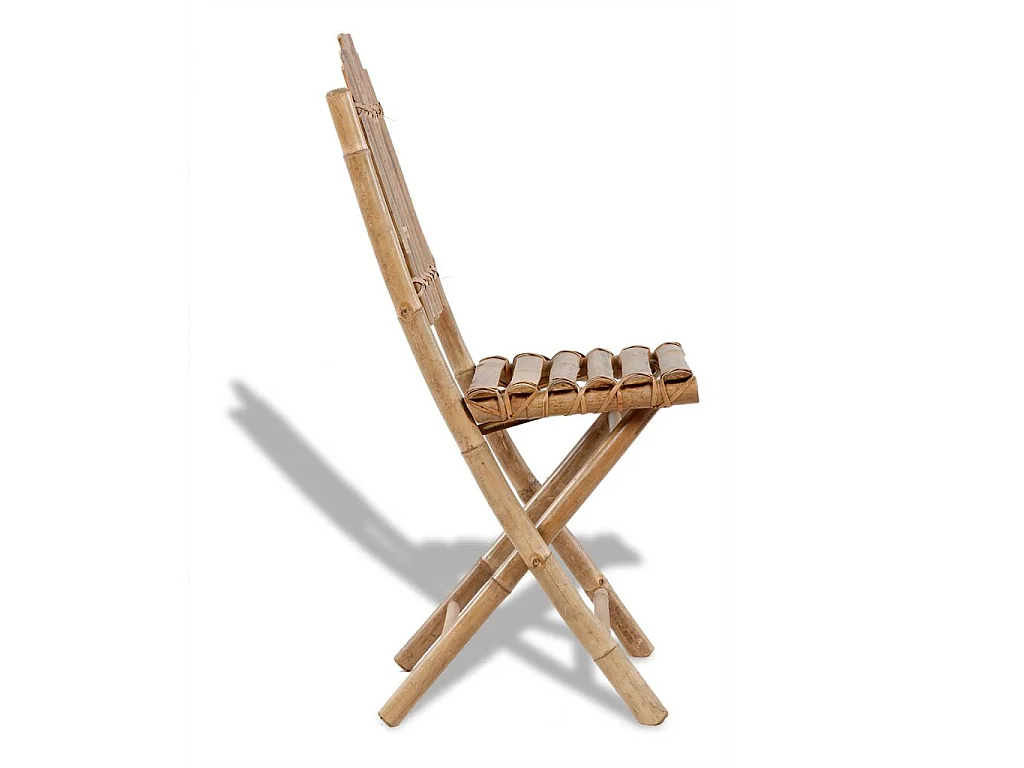 Chaises pliables de jardin 2 pcs Bambou