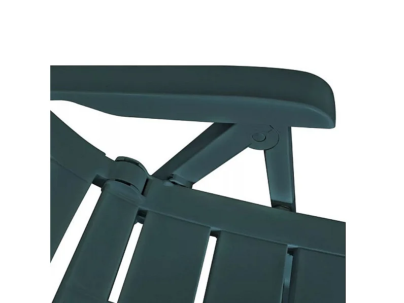 Chaise de jardin pliable plastique vert Bouka - Lot de 4