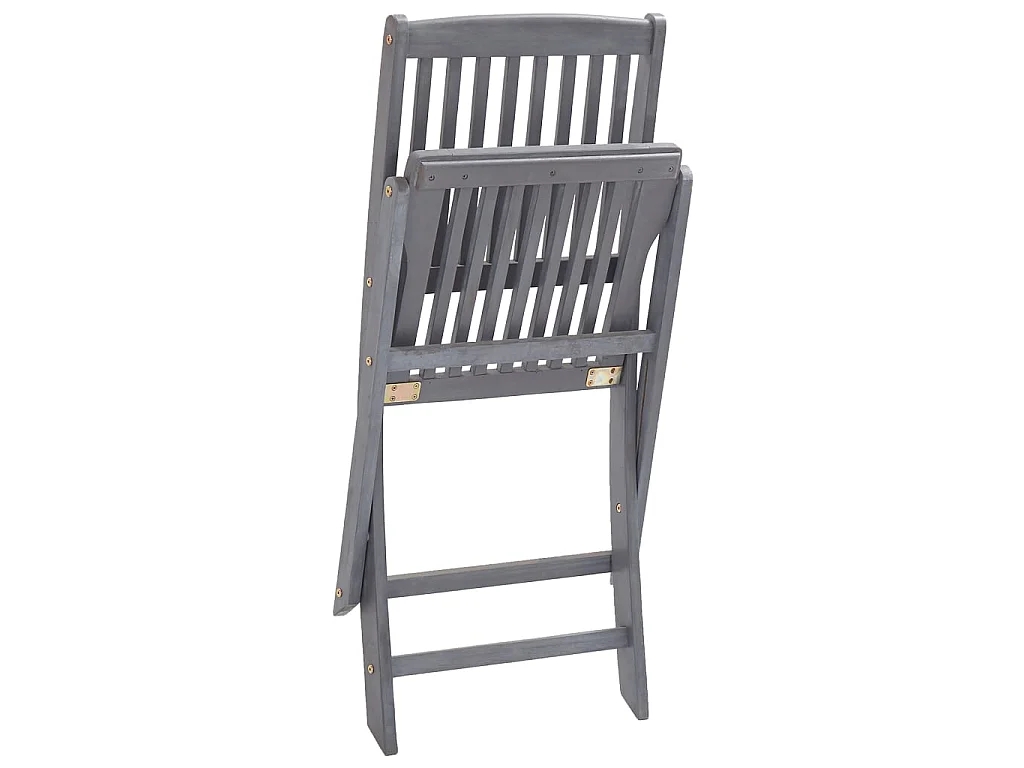 Chaises pliables d'extérieur 4 pcs avec coussins Bois d'acacia 21