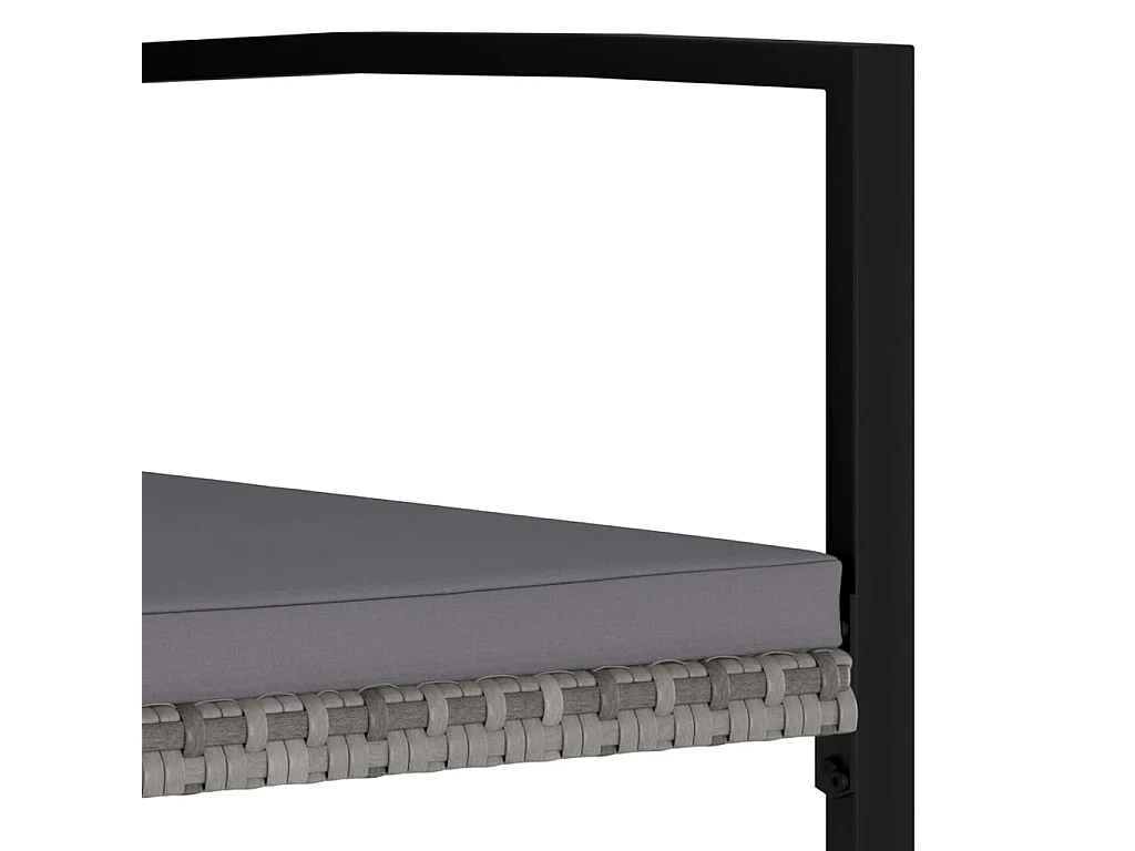 Chaises de salle à manger de jardin 4 pcs Résine tressée Gris