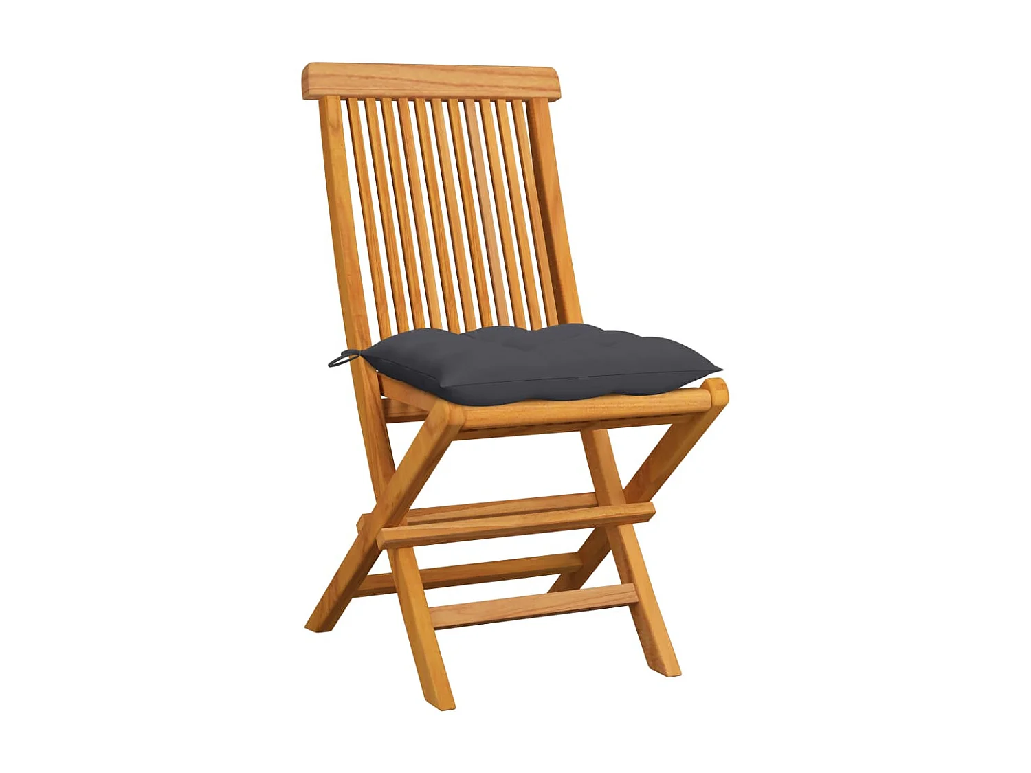 Chaises de jardin avec coussins anthracite 6 pcs Bois de teck