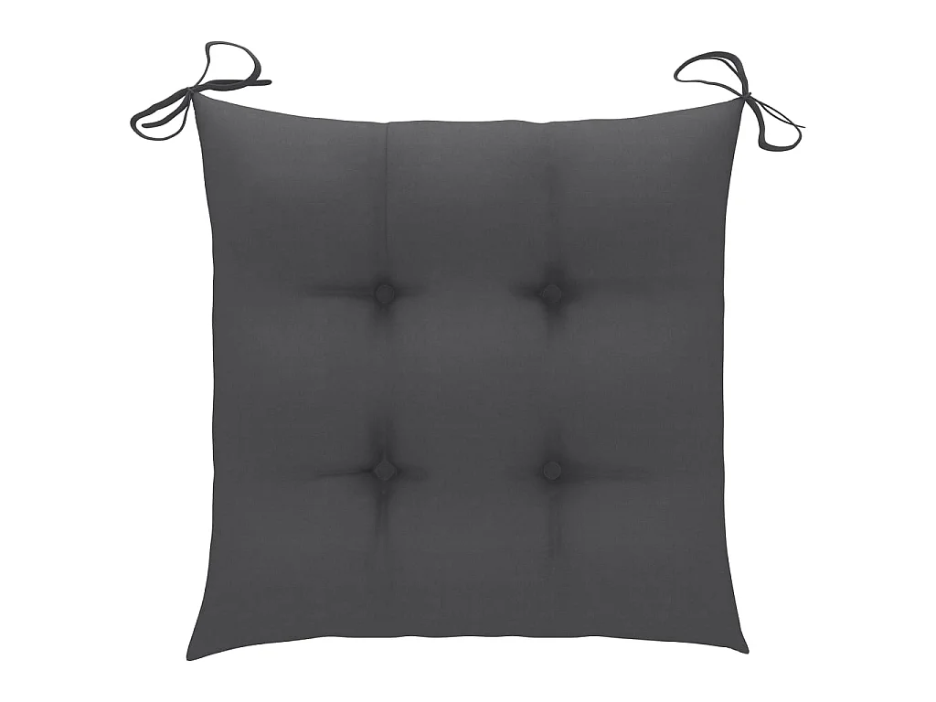 Chaises de jardin avec coussins anthracite 6 pcs Bois de teck