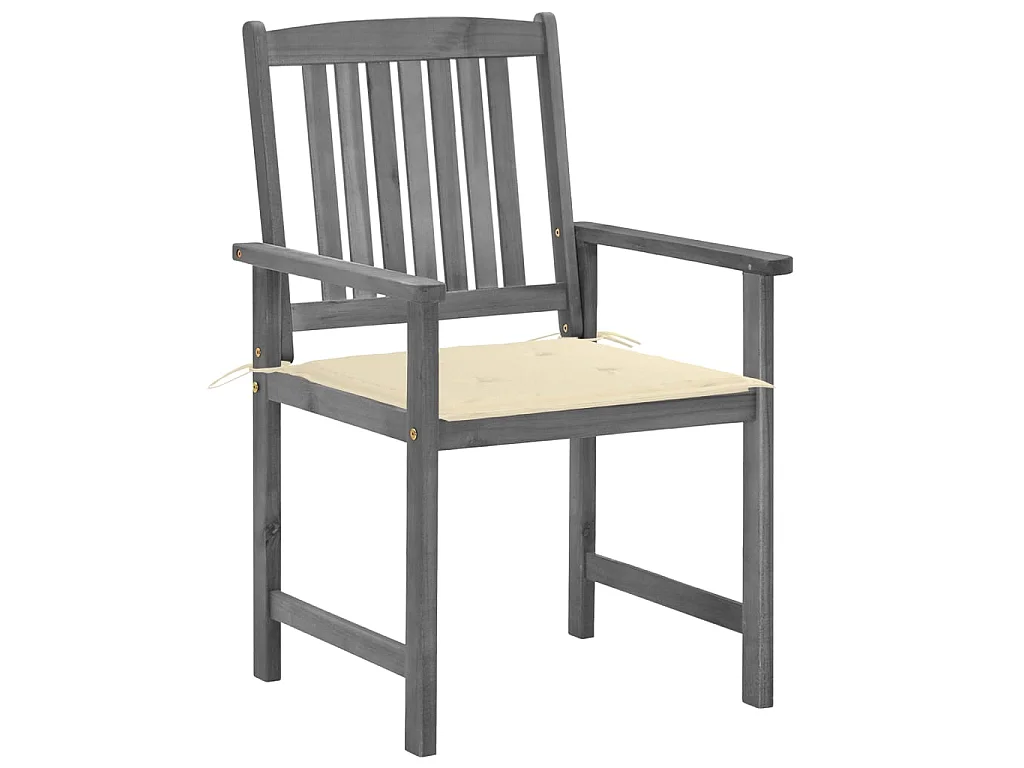 Chaises de metteur en scène avec coussins 4 pcs Gris Acacia 6