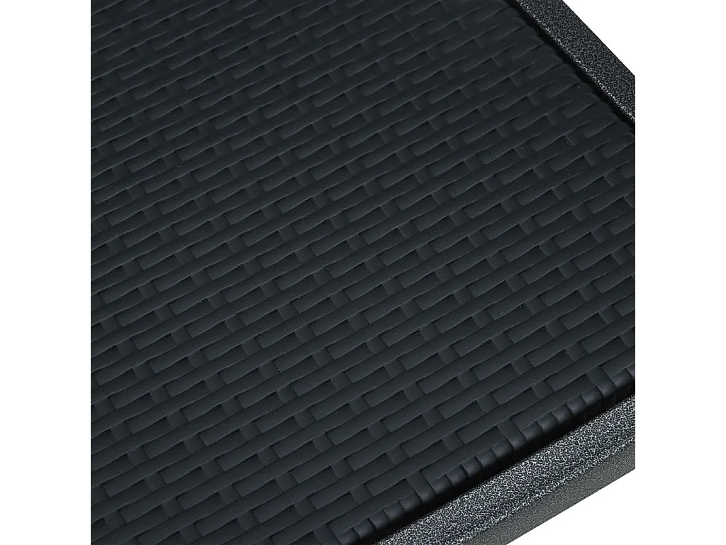 Chaises de jardin 2 pcs Noir Plastique Aspect de rotin