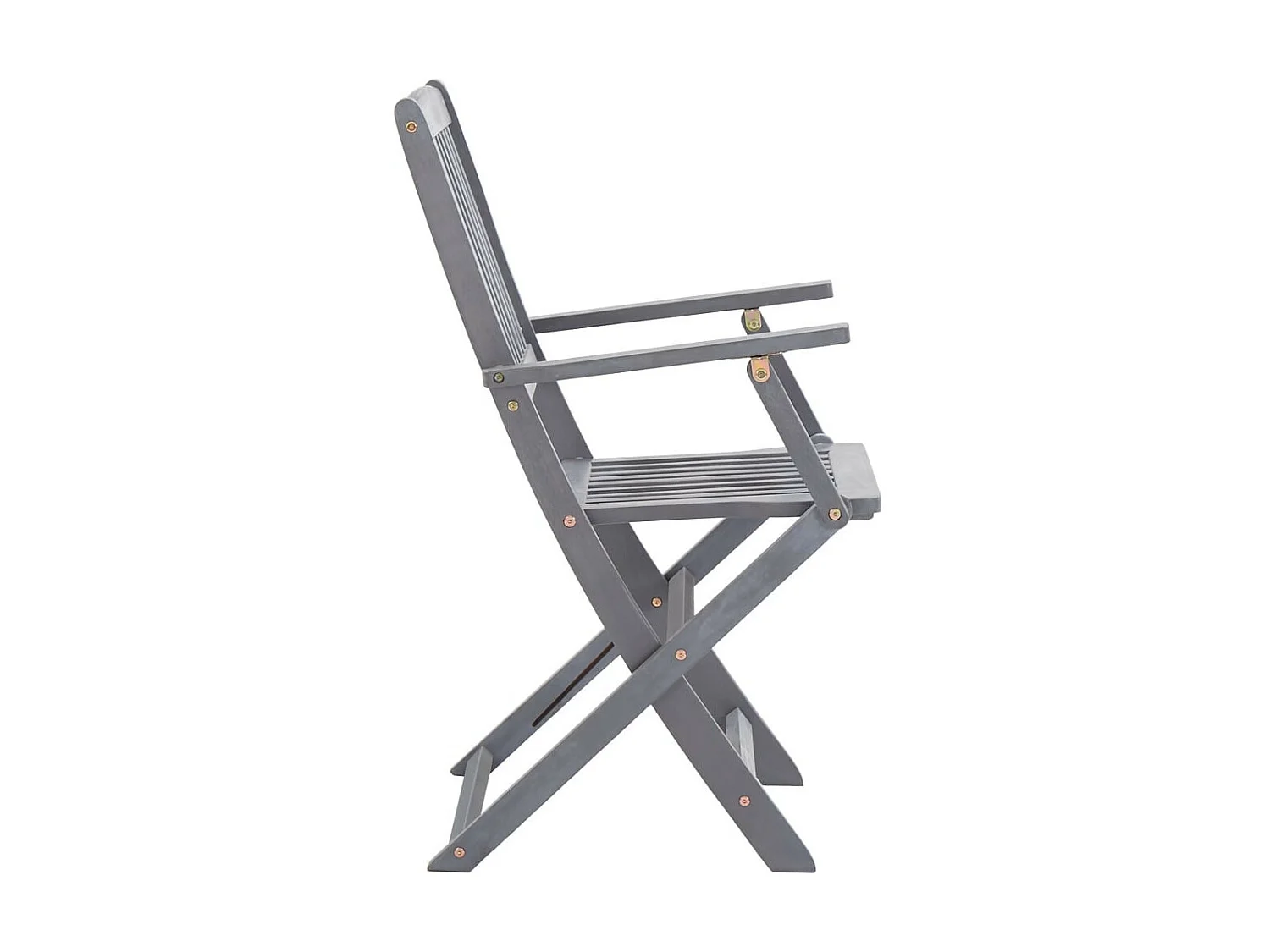 Chaises pliables d'extérieur 2 pcs Bois d'acacia solide 3