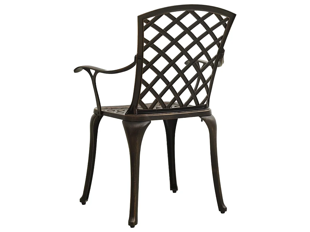 Chaises de jardin 2 pcs Aluminium coulé Bronze